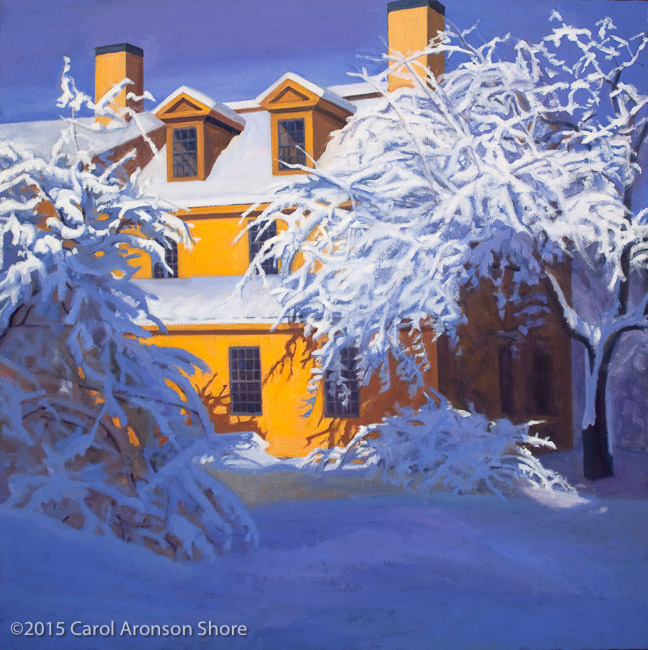 oil painting - Chase House Blossoms in Winter
