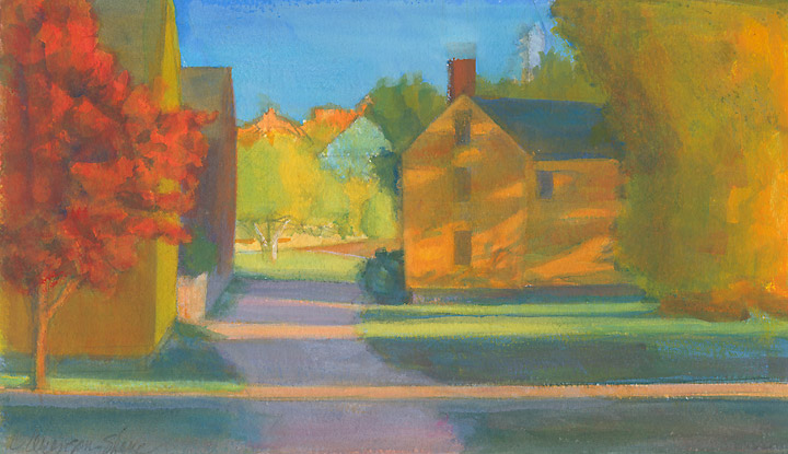 landscape oil painting - Lowd House Shadows, Fall