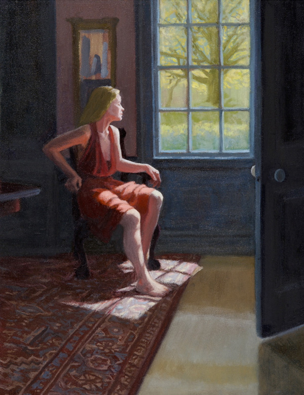 figurative oil painting - Fall Light Anunciation