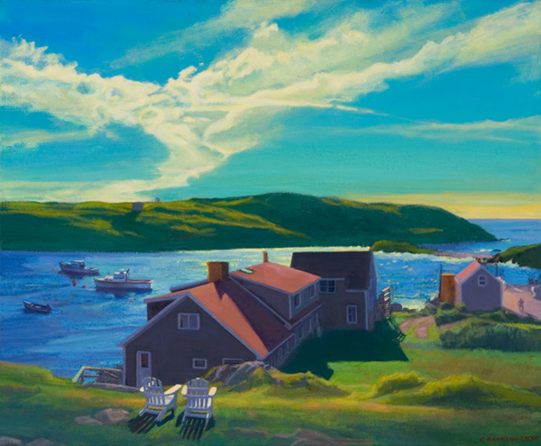 oil painting - Below The Island Inn (Monhegan Island)