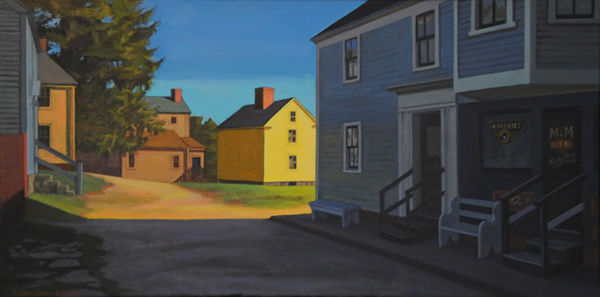 oil painting - Corner Grocery Store at Strawbery Banke