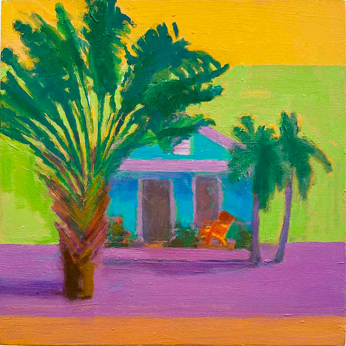 painting - mango sunset